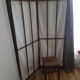 folding screen in wood and fabric