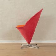 Unique Cone Chairs by Verner Panton for Gebrüder Nehl, set of 2, pink and orange