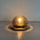 Octagonal ceiling light in brown glass and brass base by Limburg, 1960s, Germany.