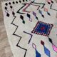 Handmade wool Berber rug 236x152cm
