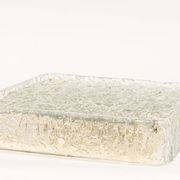 Square glass ice Murano ceiling light, Kaiser, Germany, 1970s
