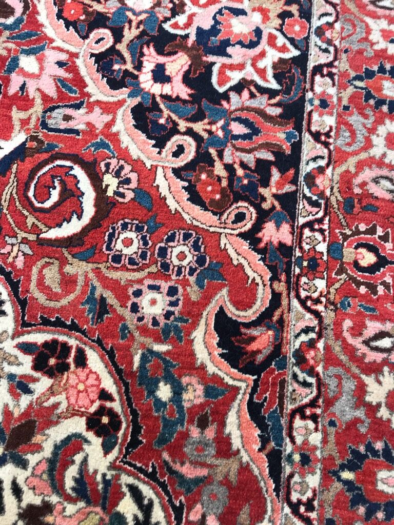 Old hand made Bakhtiar Persian wool rug 212 x 325 cm