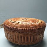 Lot of 3 bamboo lidbaskets