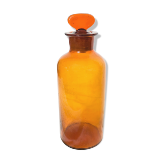 Vintage amber glass carafe