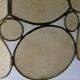 Suspension in mother-of-pearl and brass flower shape