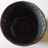 Woven wicker planters