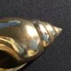 Shell brass ashtray