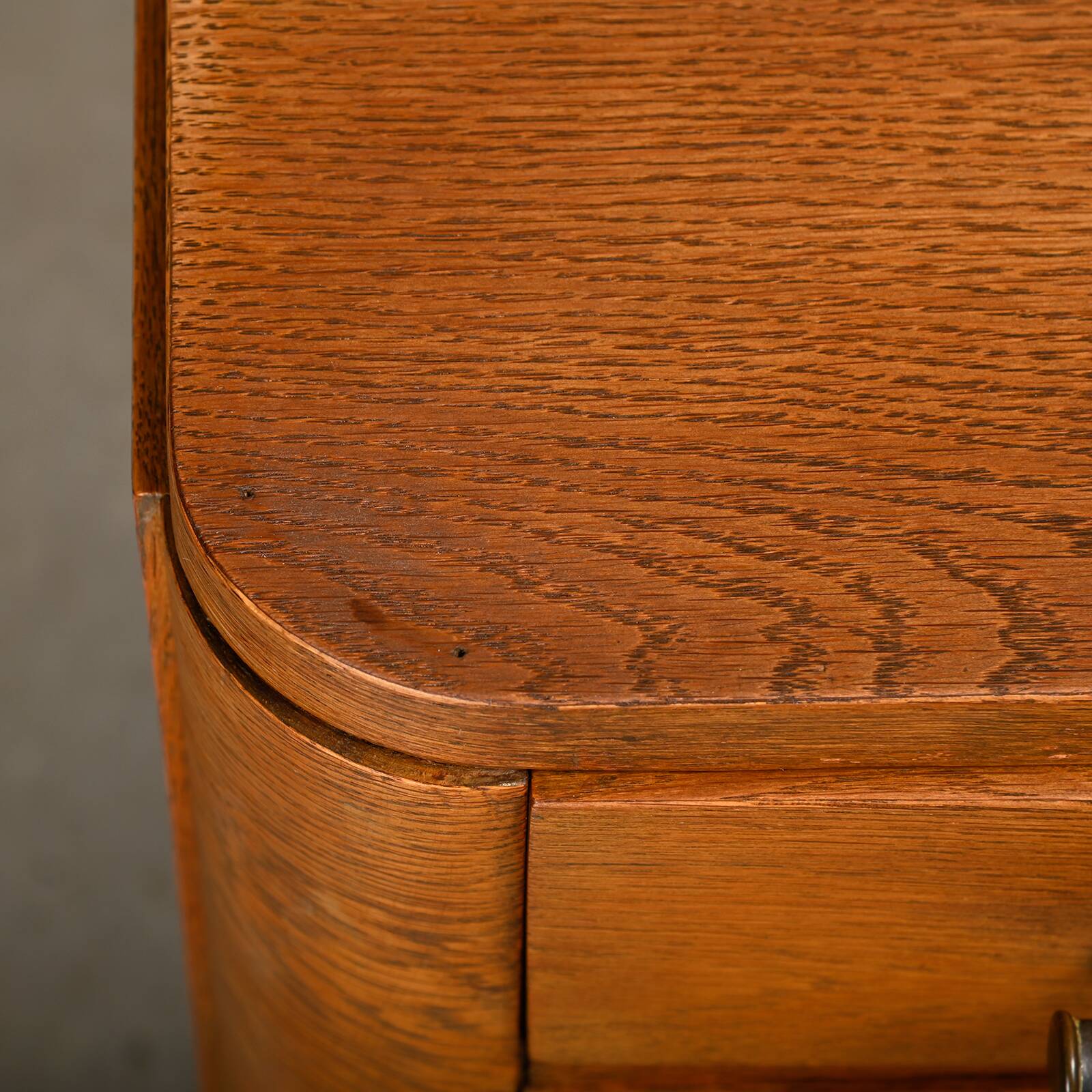 Pair Art Deco Nightstands or Bedside tables Oak and Glass, Netherlands, 193