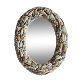 Miroir ovale de coquillages, années 1970
