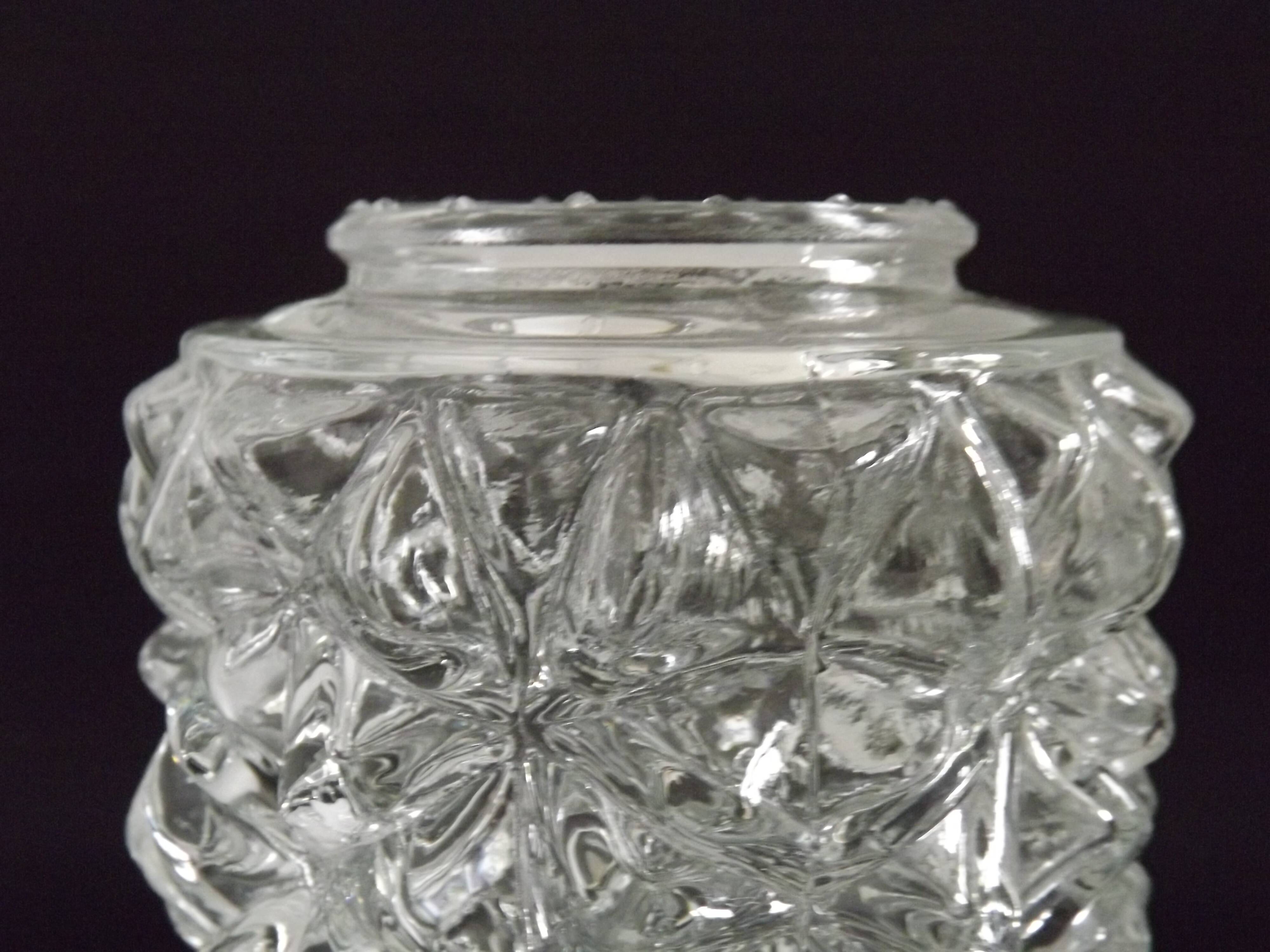 French vintage retro clear cut glass chandelier replacement shade