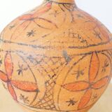 Old Berber vase in painted terracotta