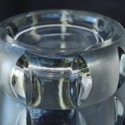 Art Deco Made in Czehoslovakia  Satin and Clear Glass - 22 cm tall