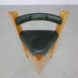 3x Postmodern Barstools in Leather, 1990s
