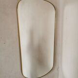 Gold edge mirror, vintage freeform 1970