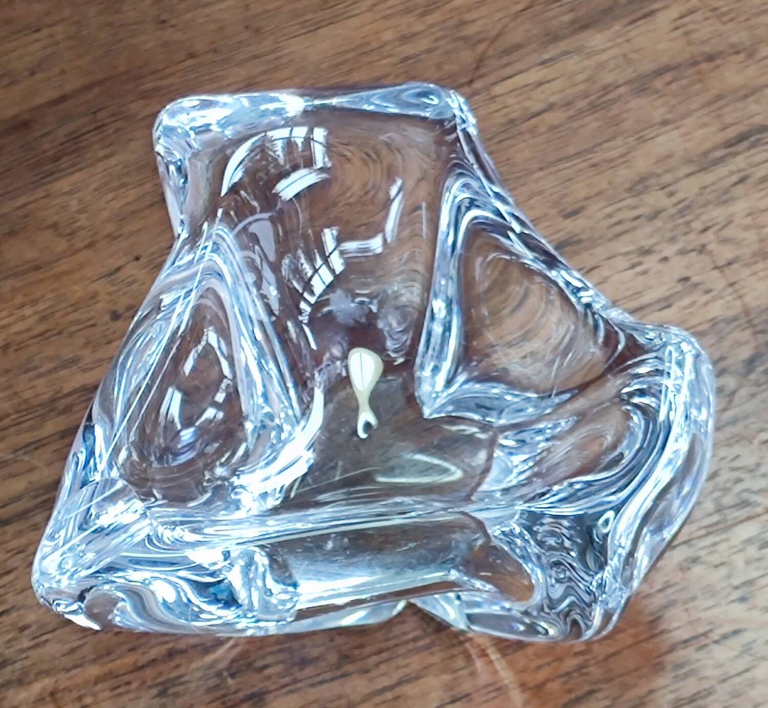 Old Daum France crystal ashtray/pocket tray