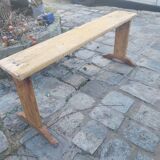 Brutalist wooden bench