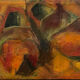 Tableau peinture nature morte cubiste XXe