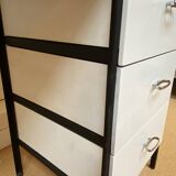 Large black and white Georges Nelson desk for Herman Miller, USA, circa 1950.
