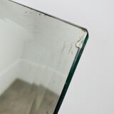 Beveled mirror on oak stand 40s