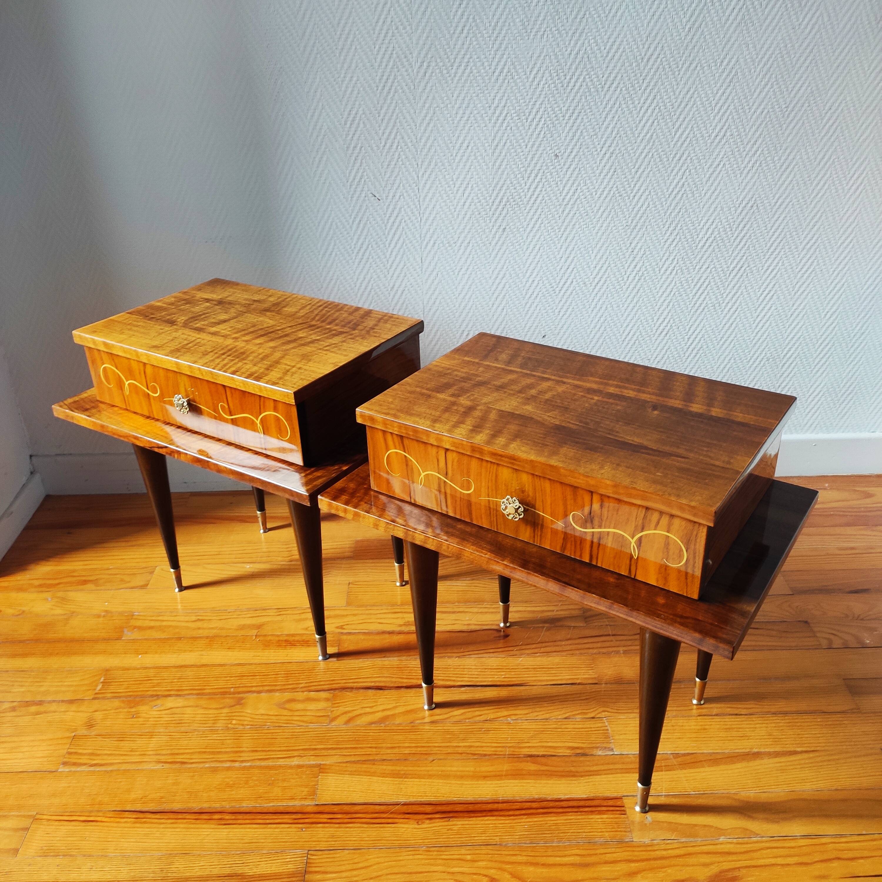 Pair of vintage bedside tables from the 1960s