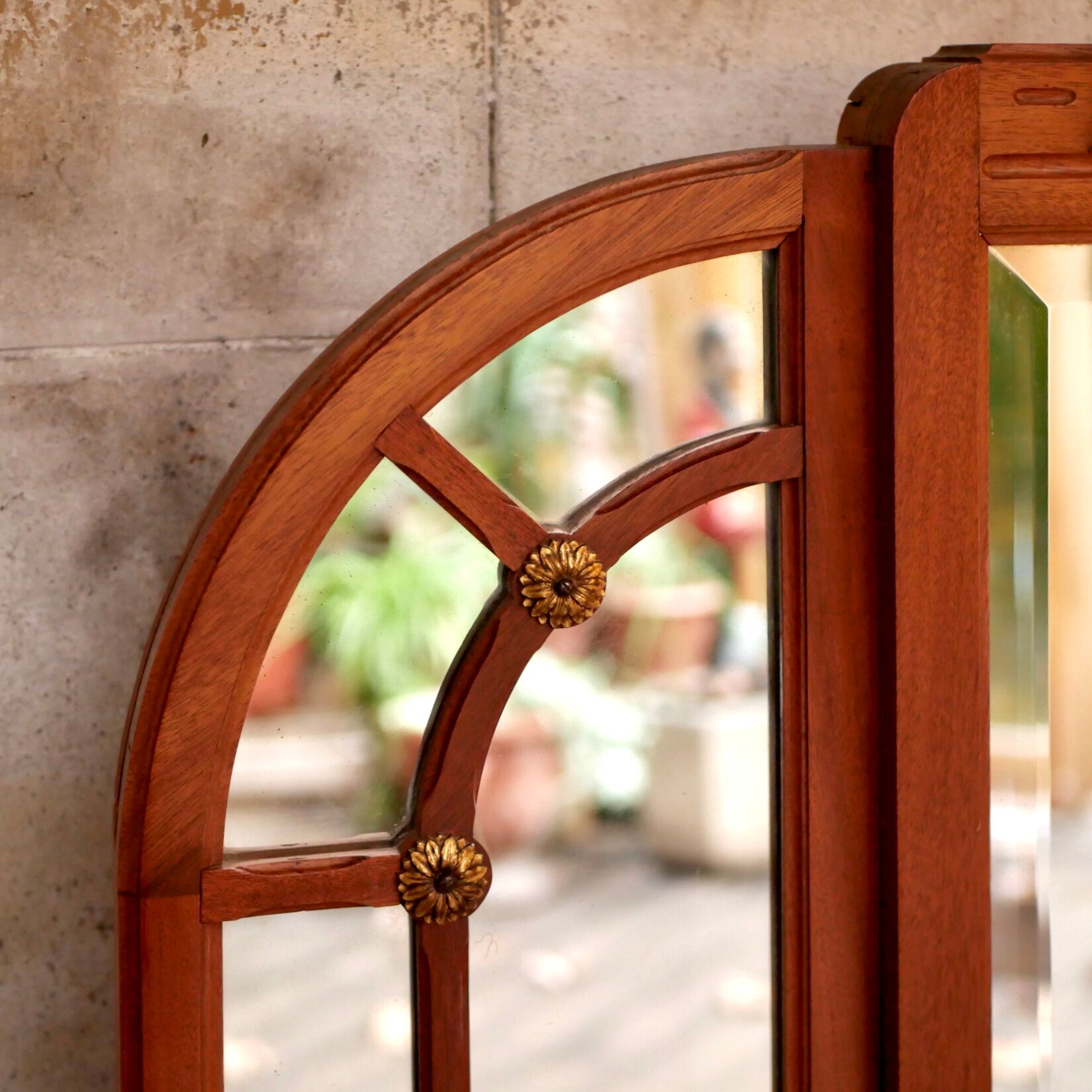 Large art deco mirror 109x135cm