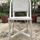 Chaise de jardin en rotin blanche