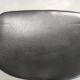 Chaise de bureau industrielle vintage à roulette skaï noir et chrome