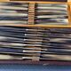 Box of 12 table knives and 12 vintage cheese knives