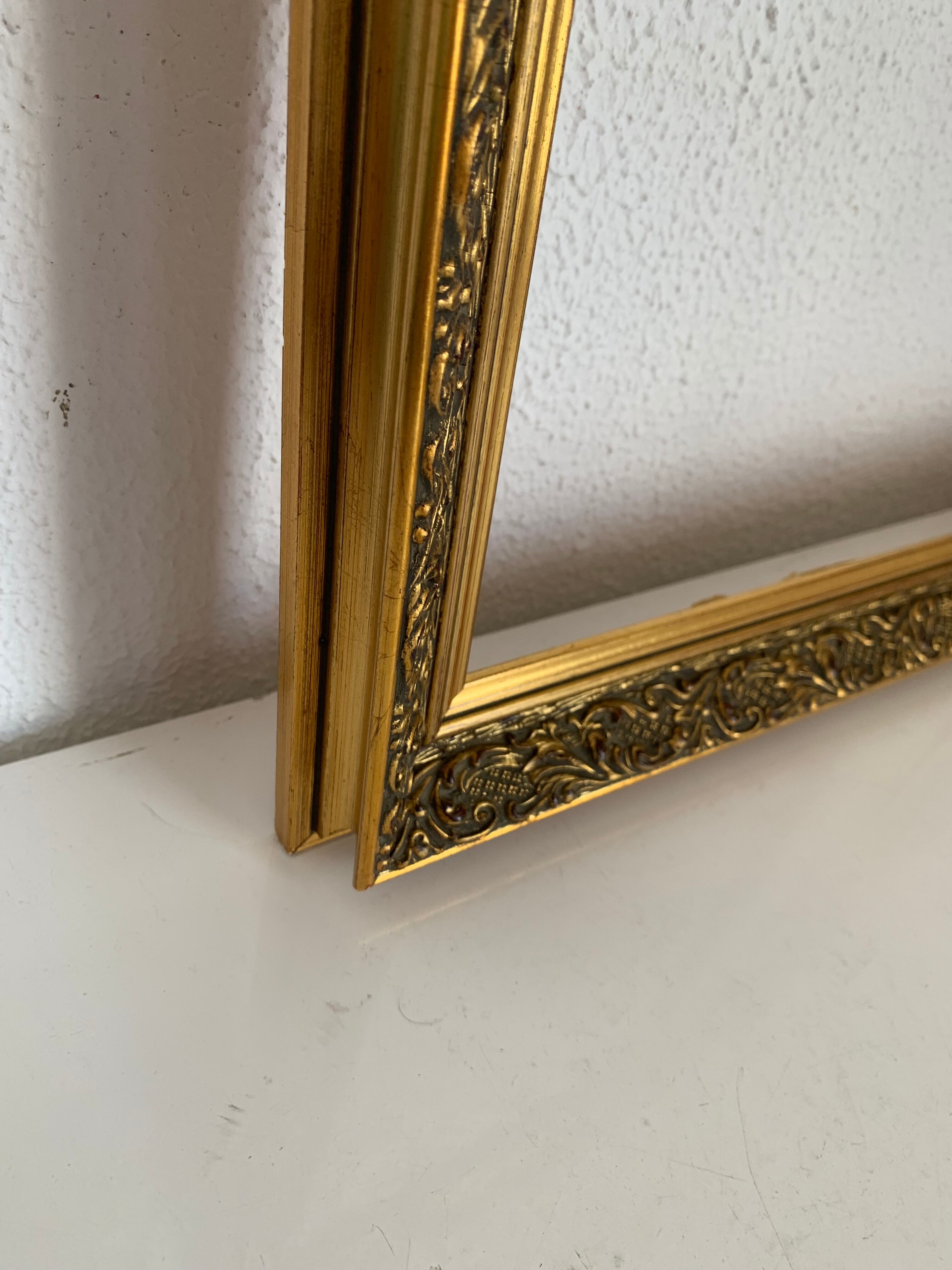 Gold leaf gilded frame for painting or print - 57 x 40 cm