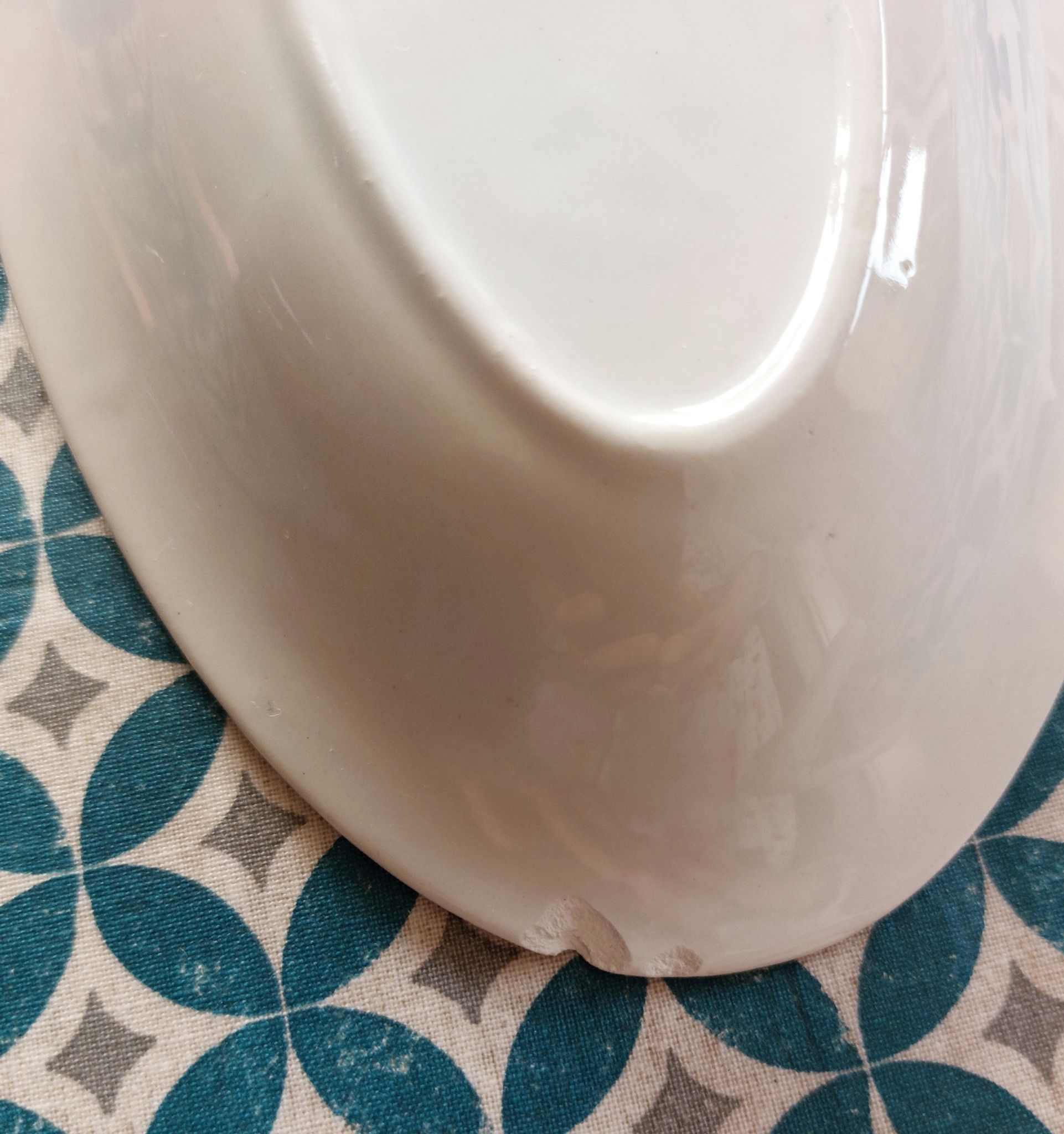 Ravier porcelaine fleuri Jenny Sarreguemines