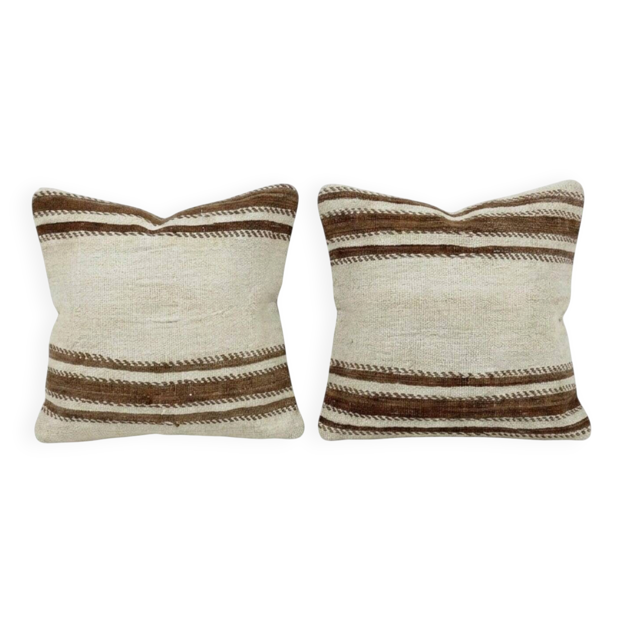 Set of 2 vintage kilim cushion covers 51x51 cm