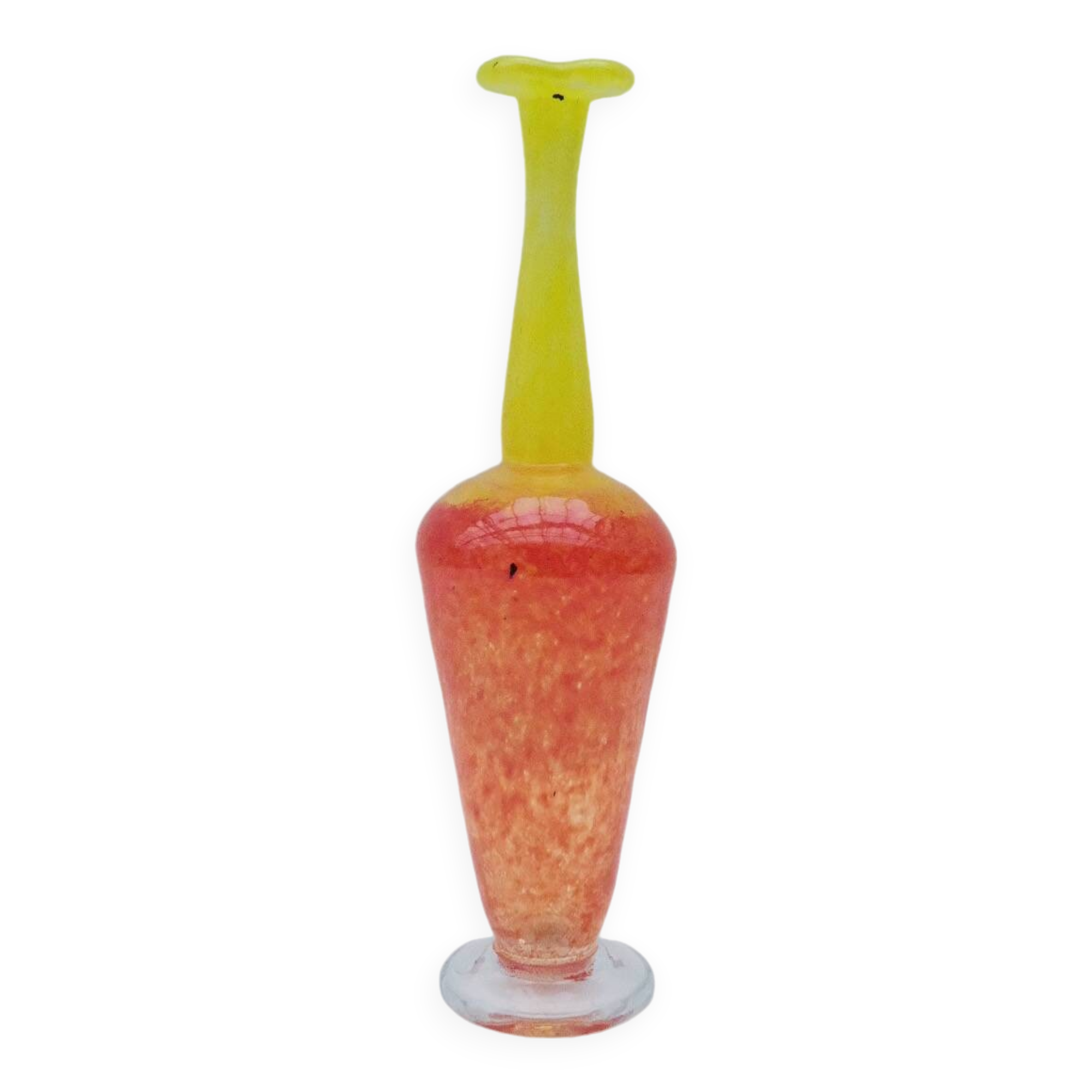 Signed blown glass vase, 1970