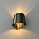 Pair of vintage wall lights, brushed metal, France 1970