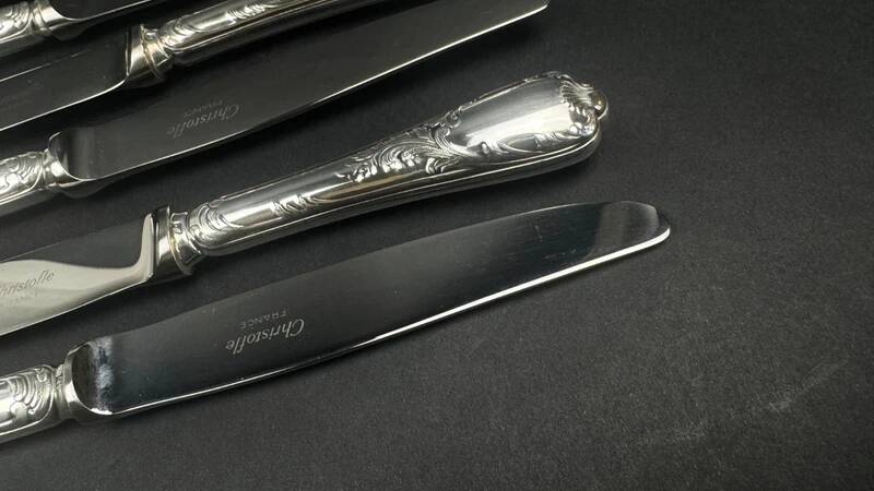 Set of 6 Christofle Marly cheese knives – 19 cm
