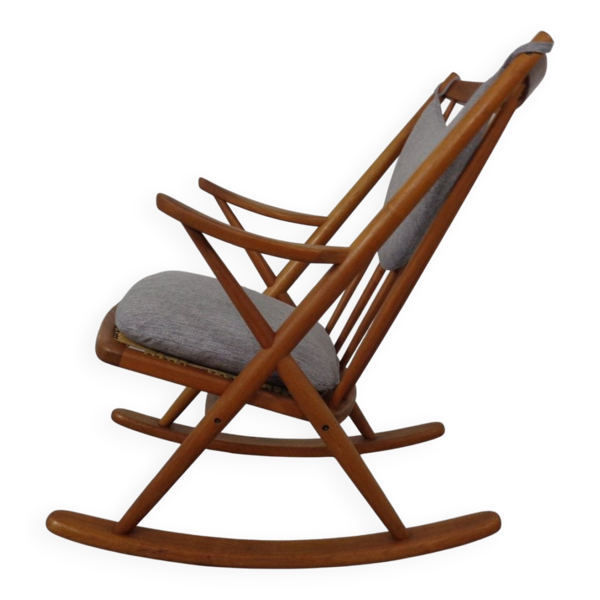 Teak Rocking Chair by Frank Reenskaug for Bramin, Denmark, 1960s