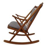 Teak Rocking Chair by Frank Reenskaug for Bramin, Denmark, 1960s