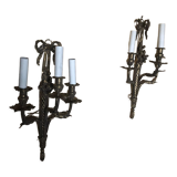 Pair of bronze sconces