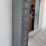 Metal locker cabinet Ronéo 1950 industrial