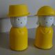Salt and pepper shaker Monsieur et Madame jaune, Qualy design