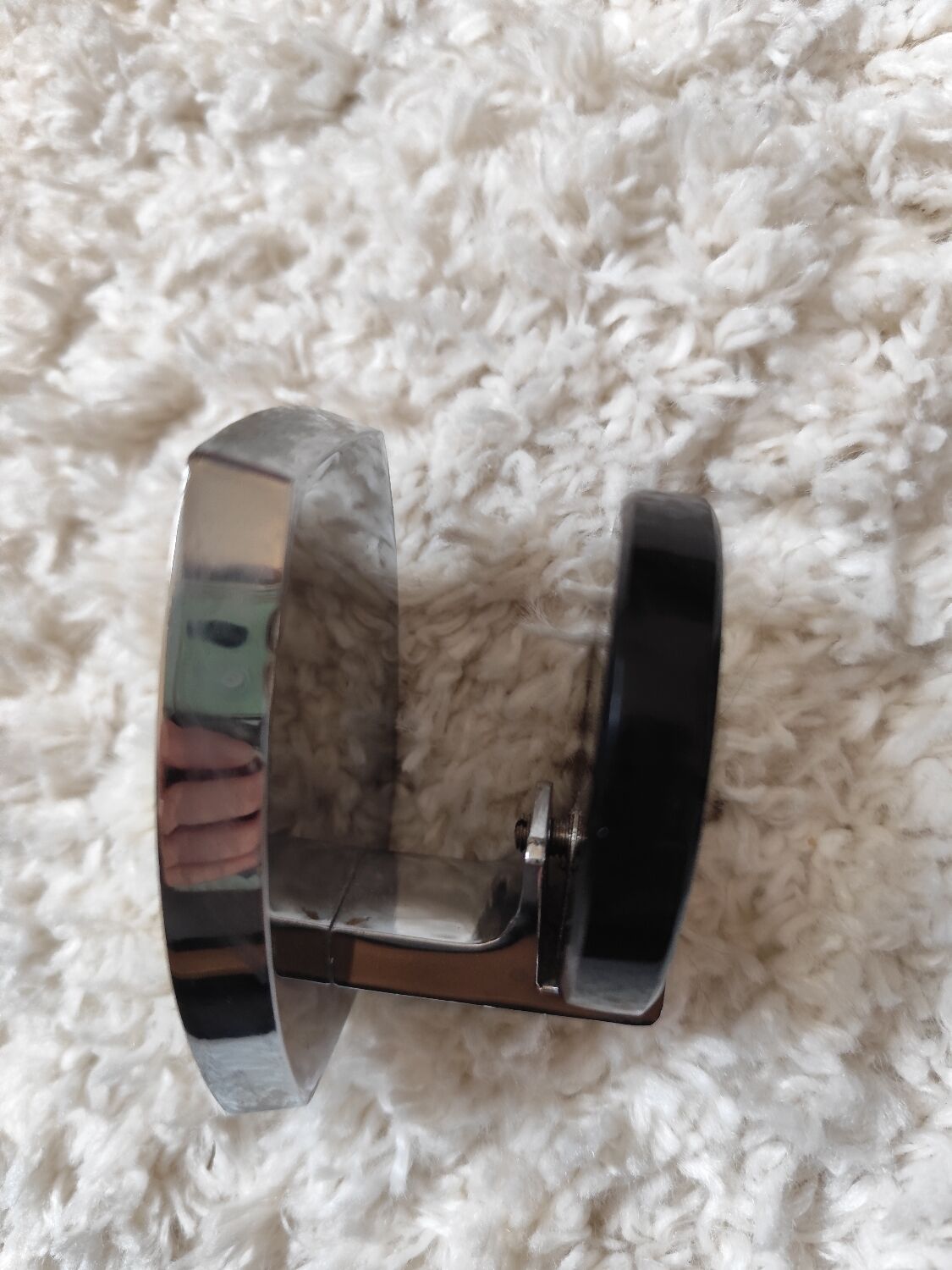 2 tempered glass coat hooks Space Age, 1970s