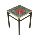 Vintage Square Ceramic Plant Table Tile Table Sixties