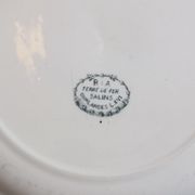 Set 6 flat plates in Iron Earth Salins Garland Louis XVI - Lot 9