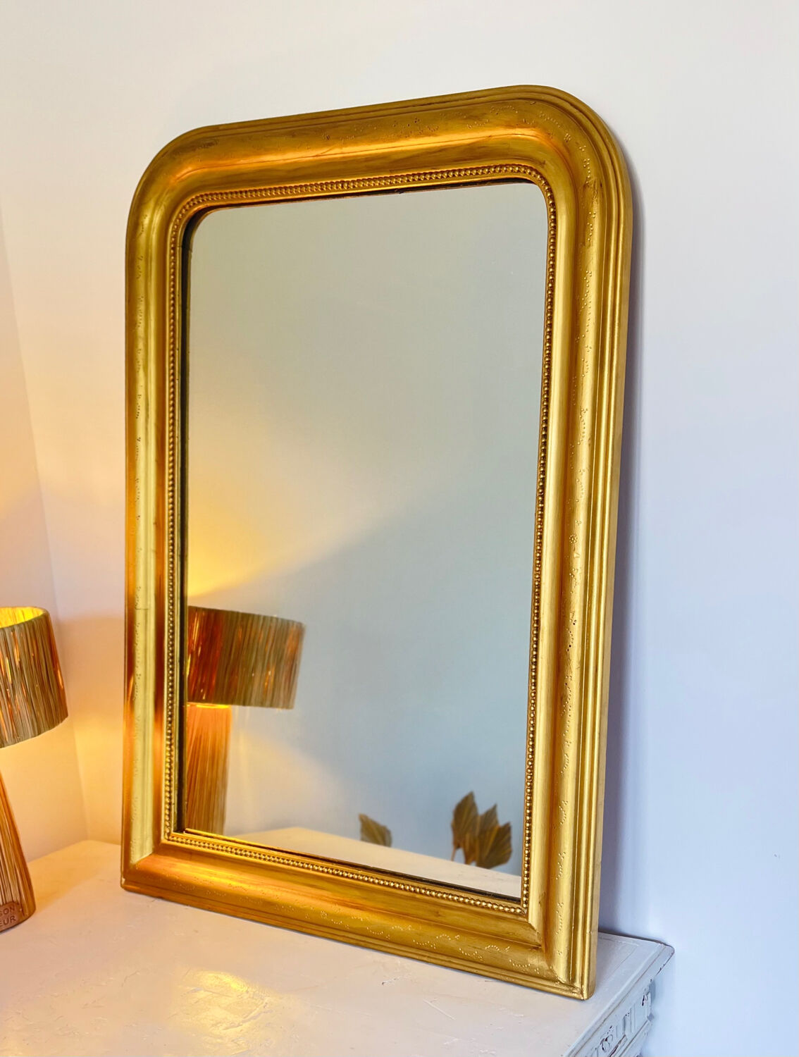 Old mirror Louis-Philippe, beaded 103x75 cm