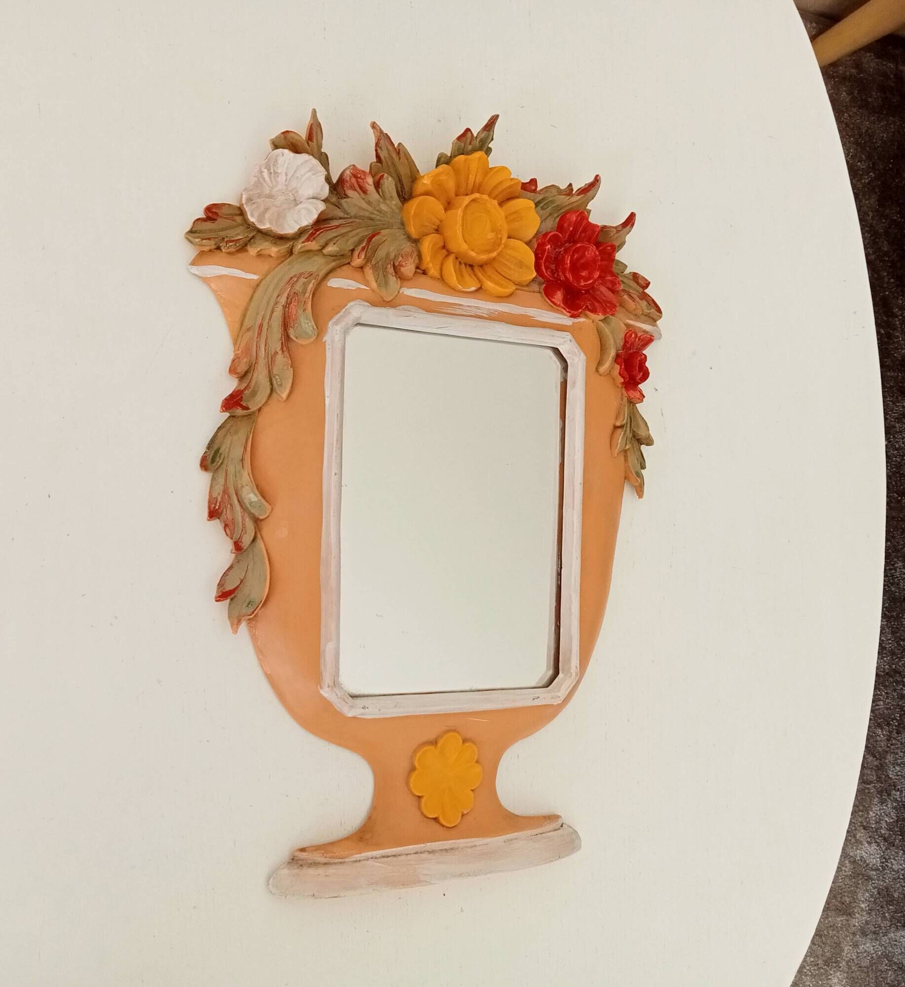 Atypical vintage Italian mirror 60s/70s 34*25