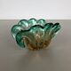 Seguso Bullicante bubble Murano glass shell bowl, 1970s