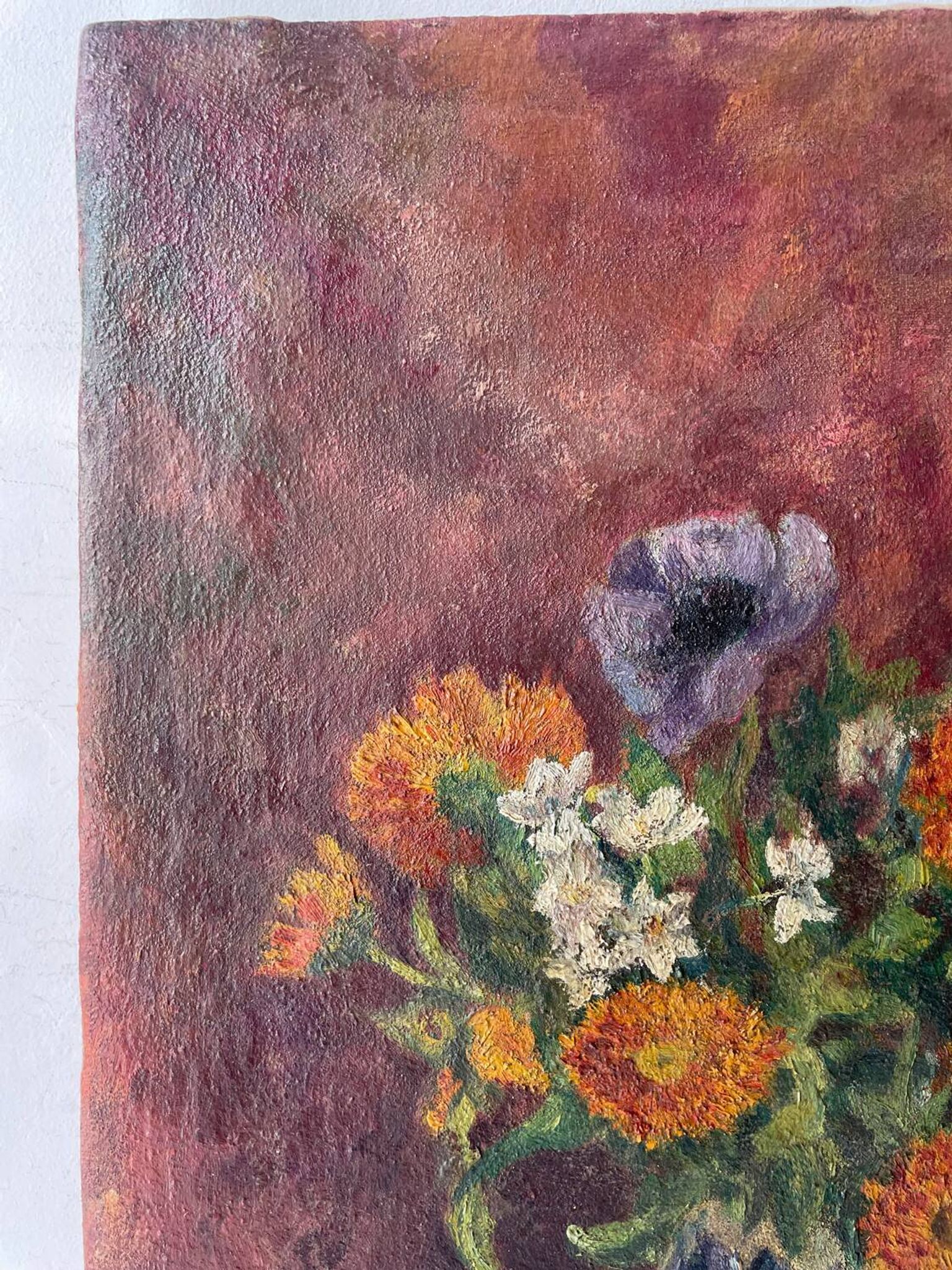 Bouquet of Flowers, Antique Oil on Canvas