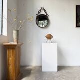 Brutalist mirror with metal chain from the 50s