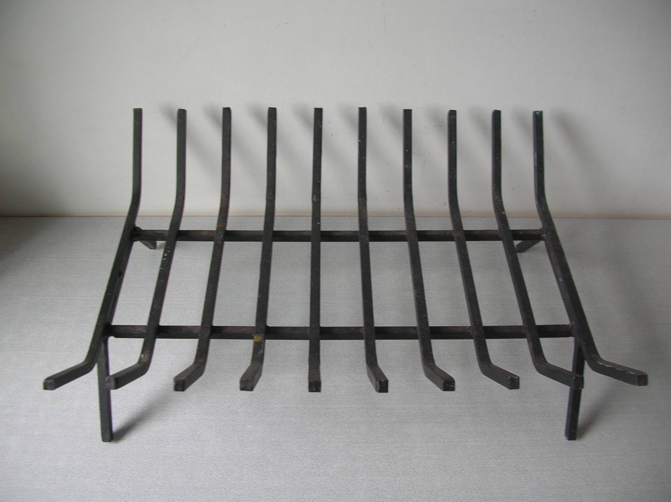 Metal log holder fireplace accessory grate log rest 49 cm