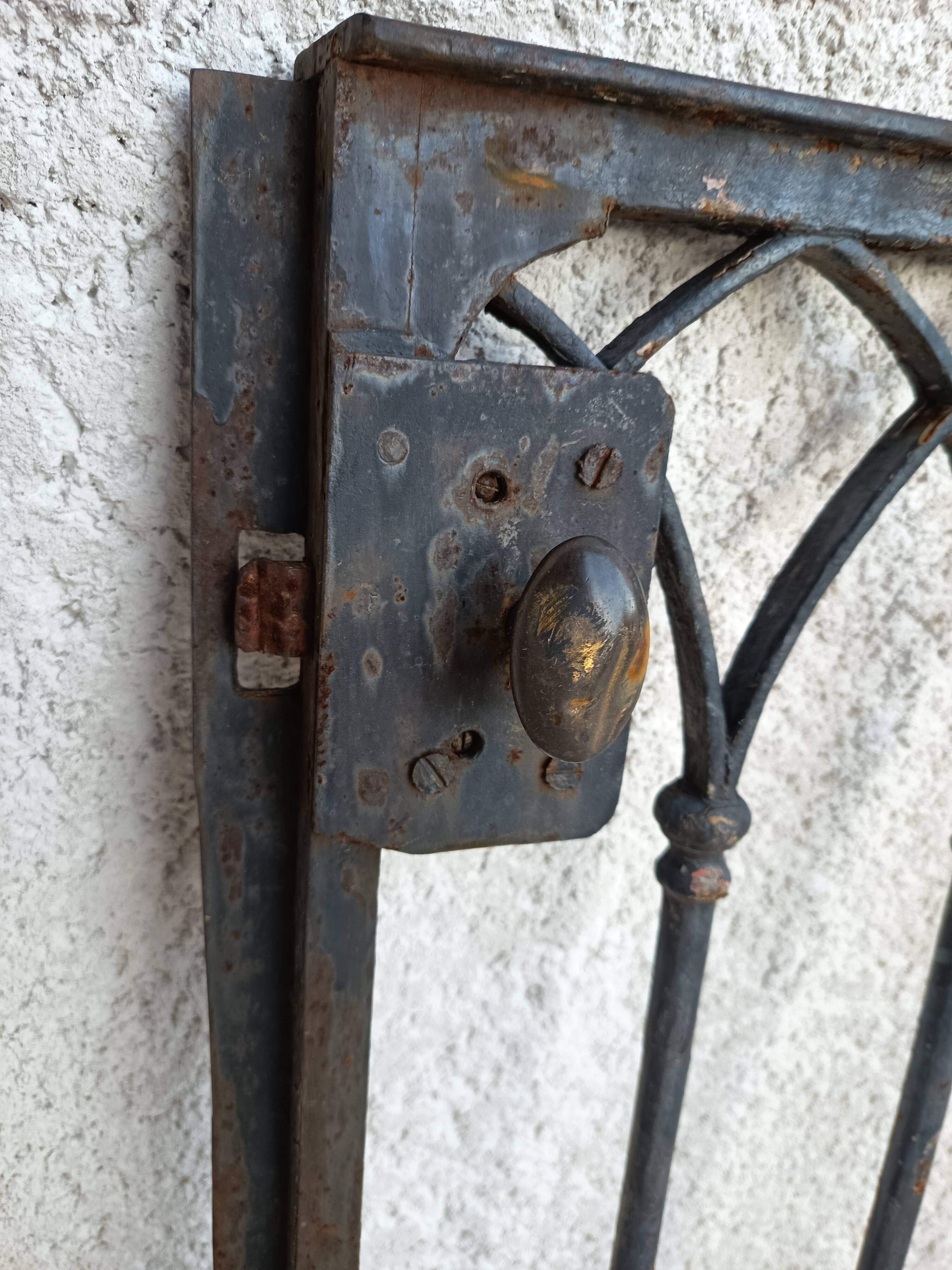 Gothic style wrought iron gate