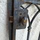 Gothic style wrought iron gate